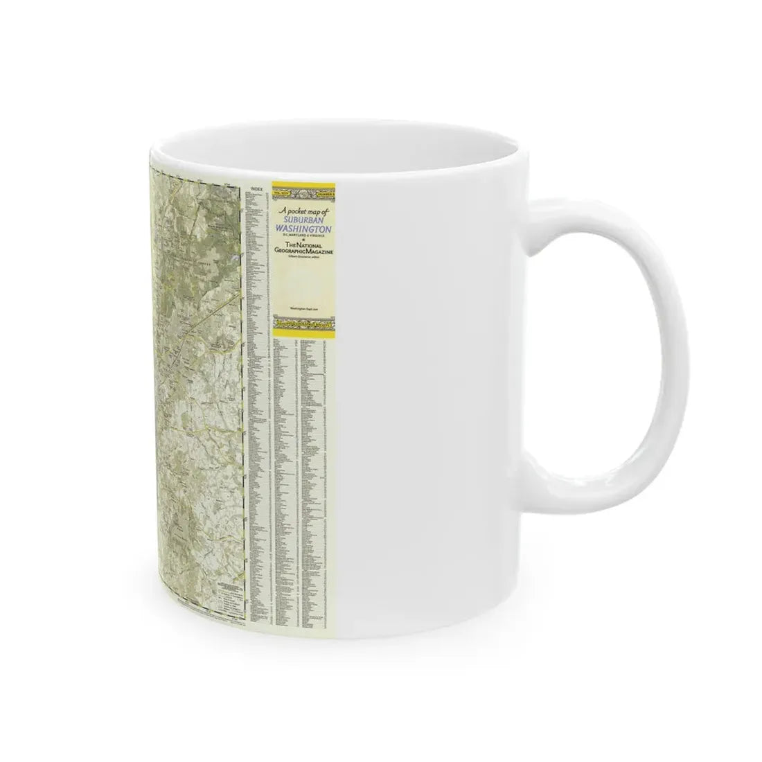 USA - Washington, Suburban (1948) (Map) White Coffee Mug - Go Mug Yourself
