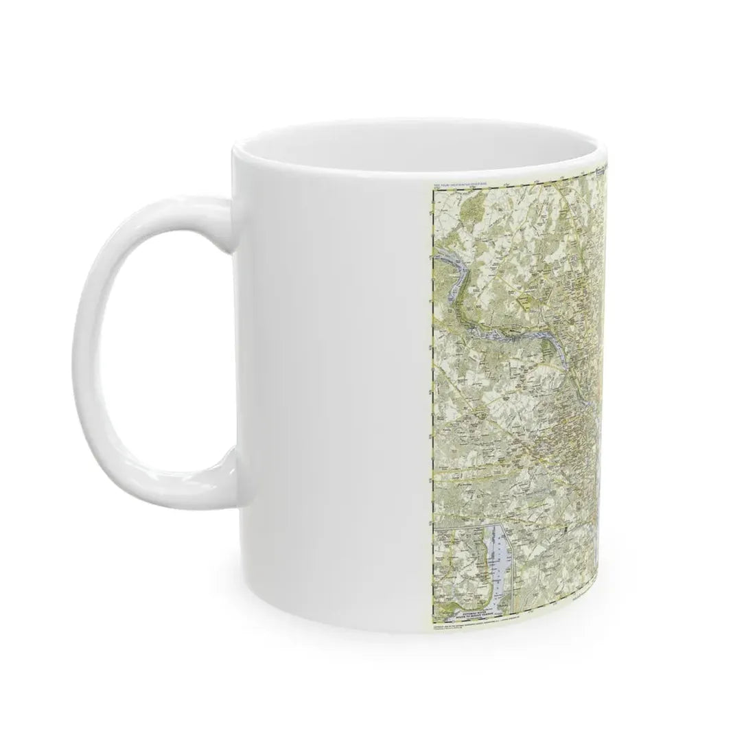 USA - Washington, Suburban (1948) (Map) White Coffee Mug - Go Mug Yourself
