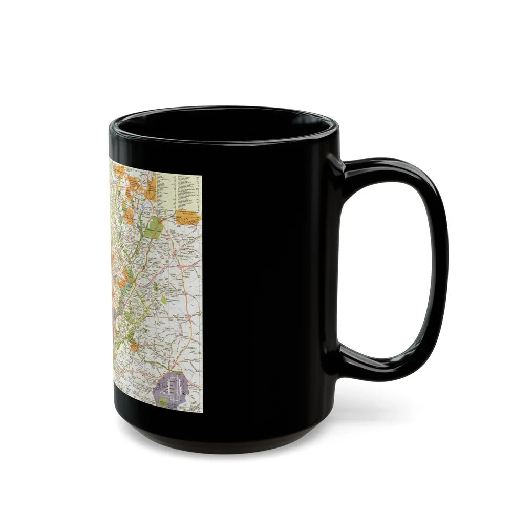 USA - Washington, Suburban (1964) (Map) Black Coffee Mug-Go Mug Yourself