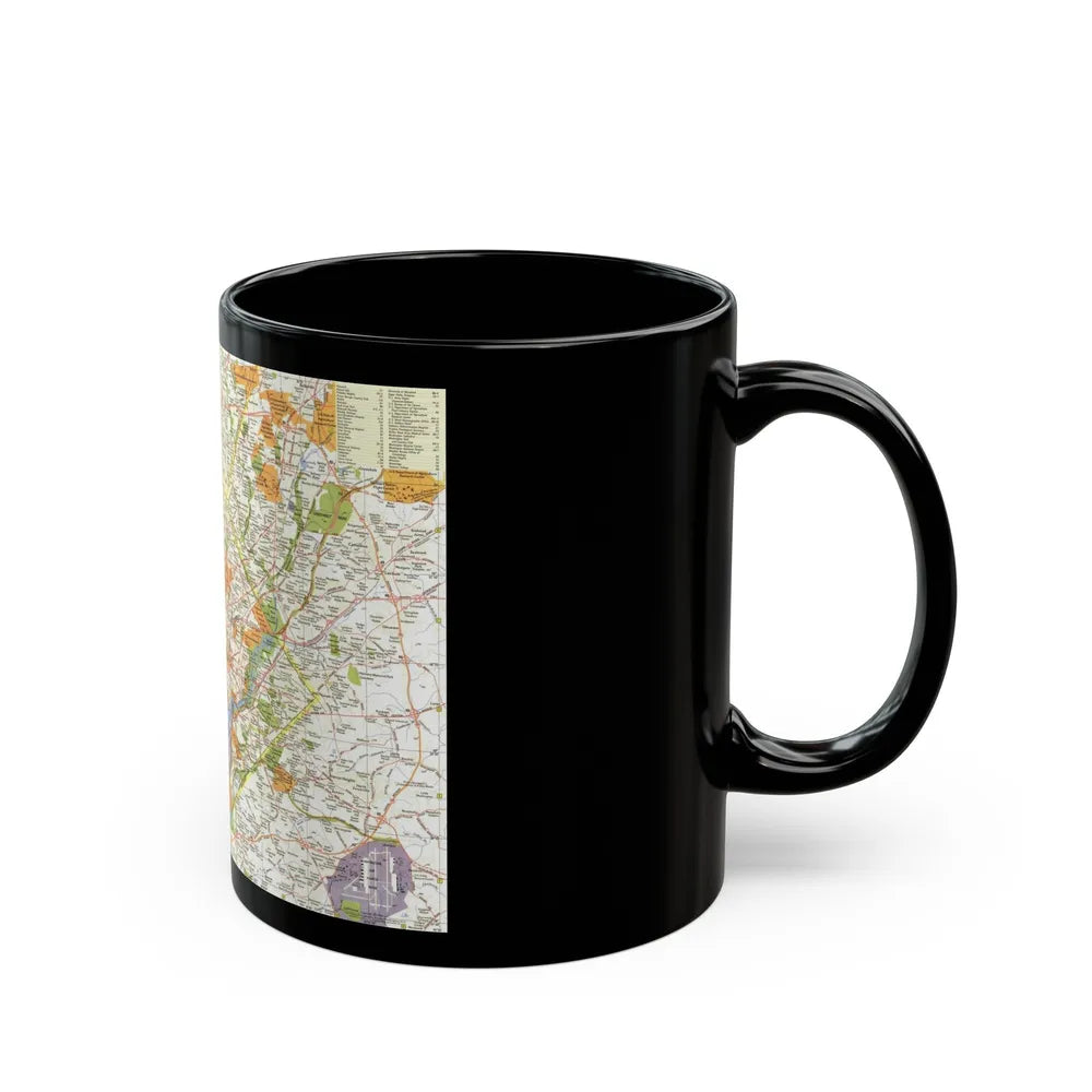 USA - Washington, Suburban (1964) (Map) Black Coffee Mug-Go Mug Yourself