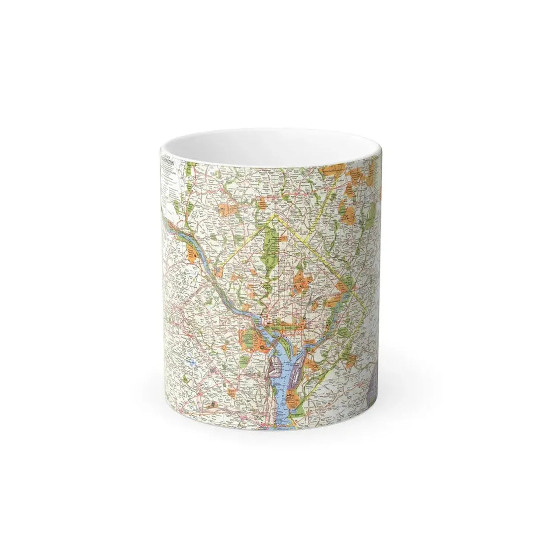 USA - Washington, Suburban (1964) (Map) Color Changing Mug 11oz Default Title 11oz - Go Mug Yourself