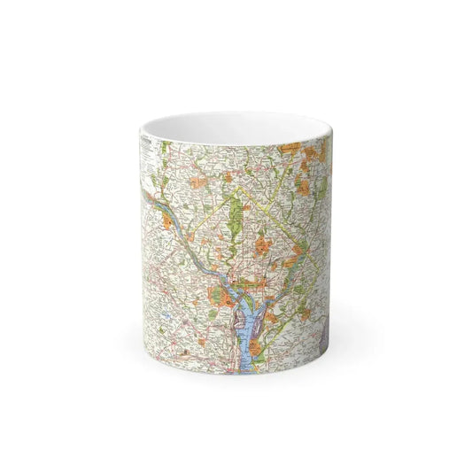 USA - Washington, Suburban (1964) (Map) Color Changing Mug 11oz Default Title 11oz - Go Mug Yourself