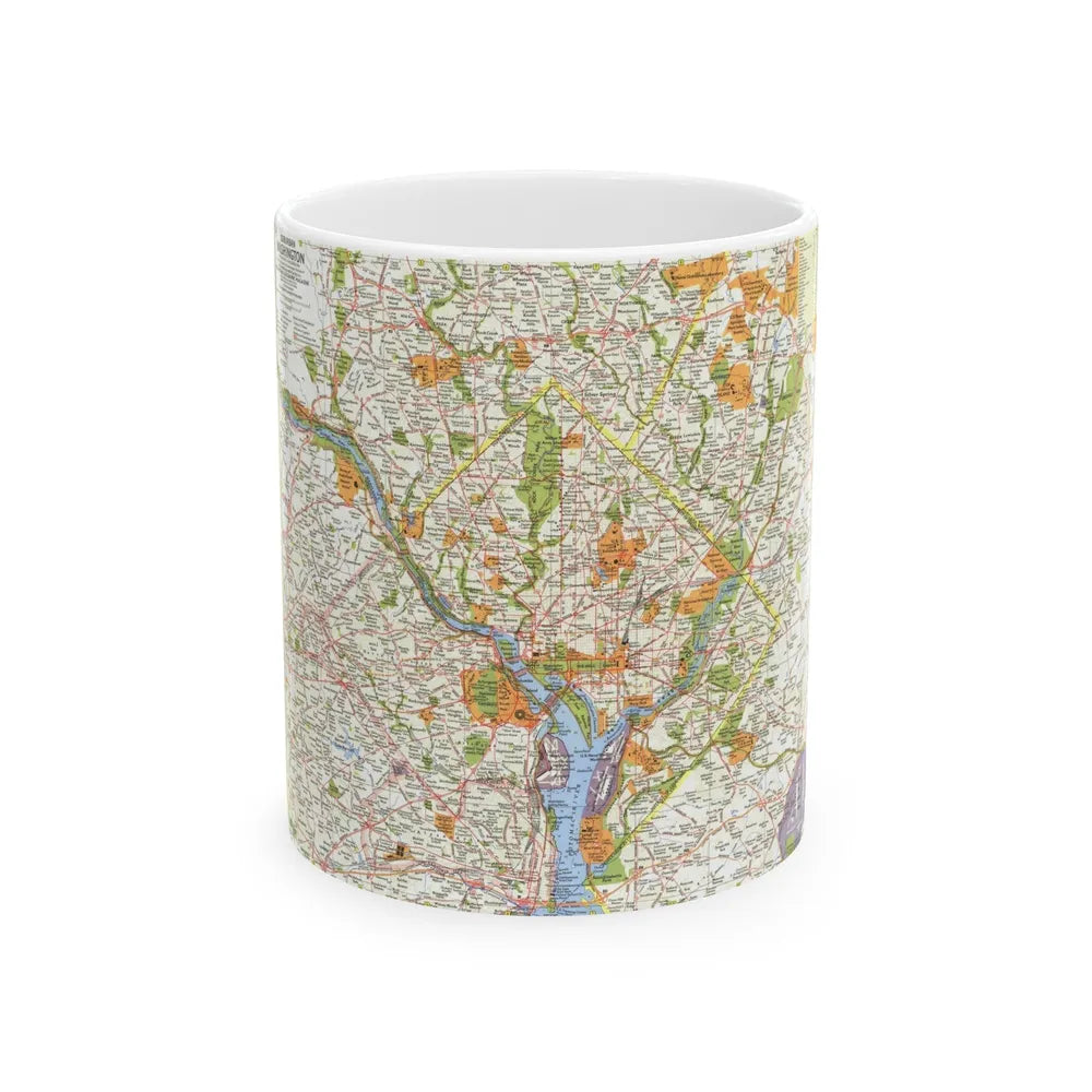 USA - Washington, Suburban (1964) (Map) White Coffee Mug-11oz-Go Mug Yourself