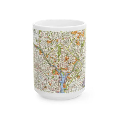 USA - Washington, Suburban (1964) (Map) White Coffee Mug 15oz - Go Mug Yourself