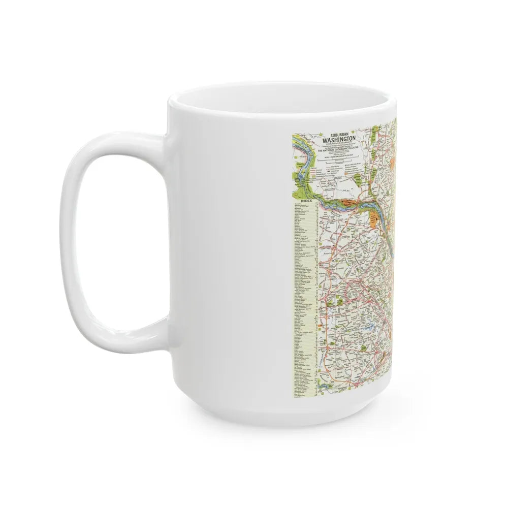 USA - Washington, Suburban (1964) (Map) White Coffee Mug-Go Mug Yourself