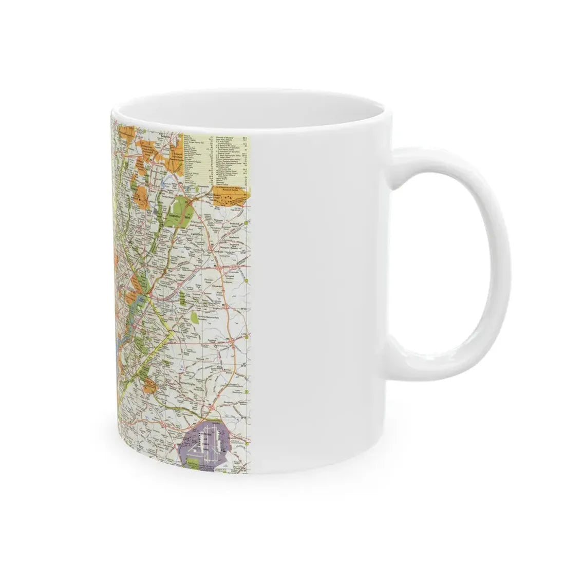 USA - Washington, Suburban (1964) (Map) White Coffee Mug - Go Mug Yourself