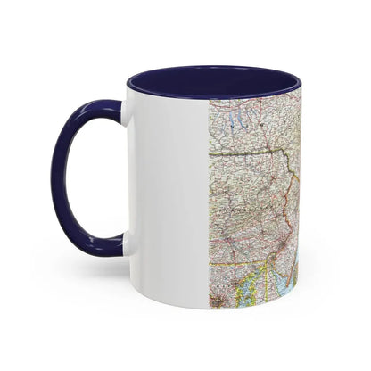 USA - Washington to Boston (1962) (Map) Accent Coffee Mug - Go Mug Yourself