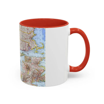 USA - Washington to Boston (1962) (Map) Accent Coffee Mug - Go Mug Yourself