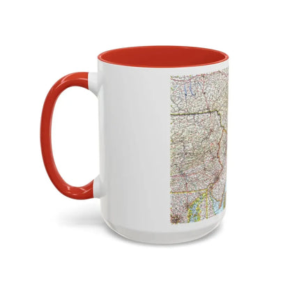 USA - Washington to Boston (1962) (Map) Accent Coffee Mug - Go Mug Yourself