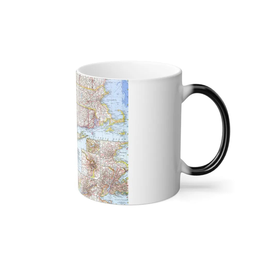 USA - Washington to Boston (1962) (Map) Color Changing Mug 11oz-Go Mug Yourself