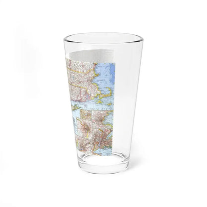 USA - Washington to Boston (1962) (Map) Pint Glass 16oz - Go Mug Yourself