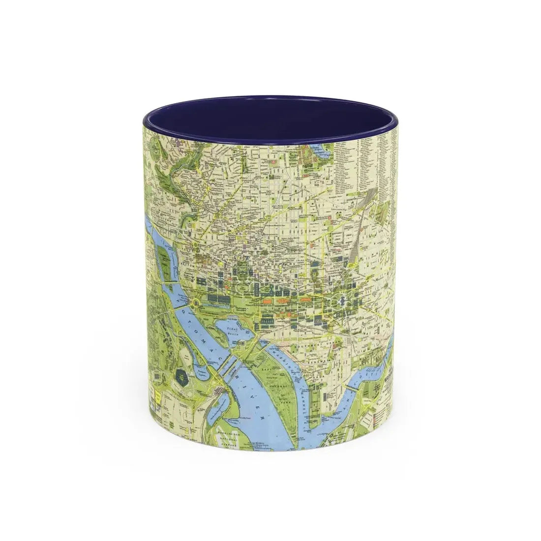USA - Washington, Tourist (1964) (Map) Accent Coffee Mug 11oz Navy - Go Mug Yourself
