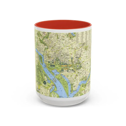 USA - Washington, Tourist (1964) (Map) Accent Coffee Mug 15oz Red - Go Mug Yourself