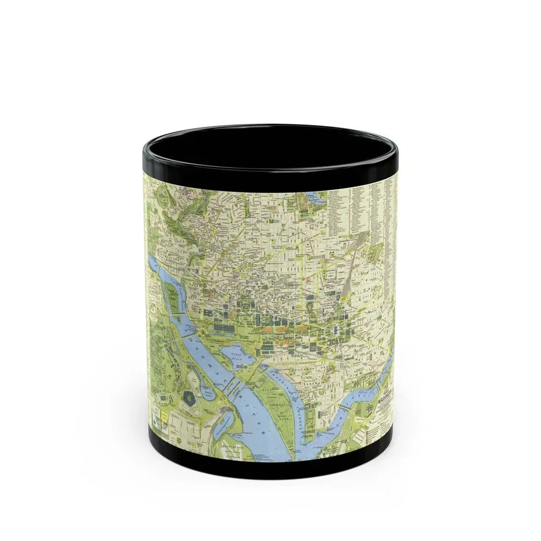 USA - Washington, Tourist (1964) (Map) Black Coffee Mug 11oz - Go Mug Yourself