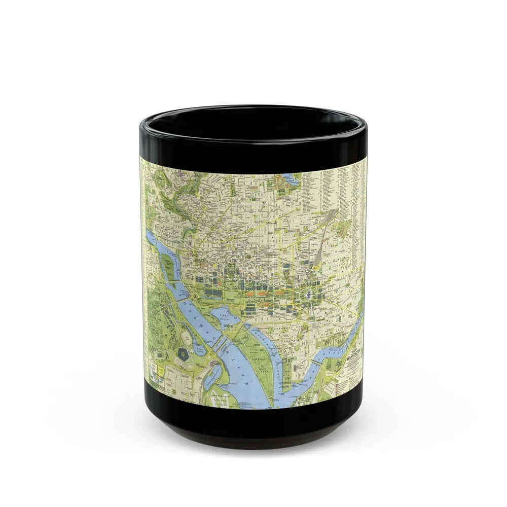 USA - Washington, Tourist (1964) (Map) Black Coffee Mug-15oz-Go Mug Yourself