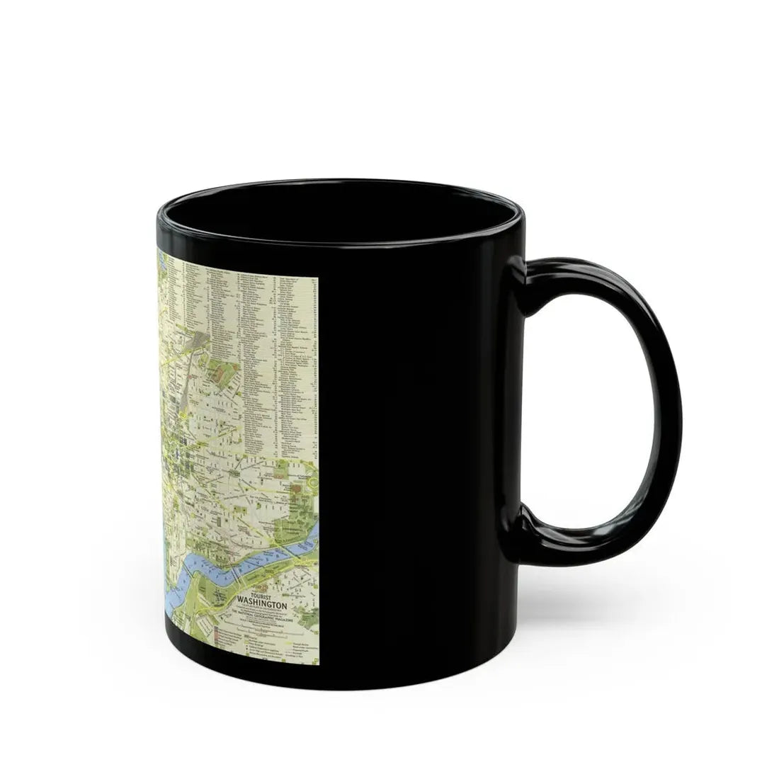 USA - Washington, Tourist (1964) (Map) Black Coffee Mug - Go Mug Yourself