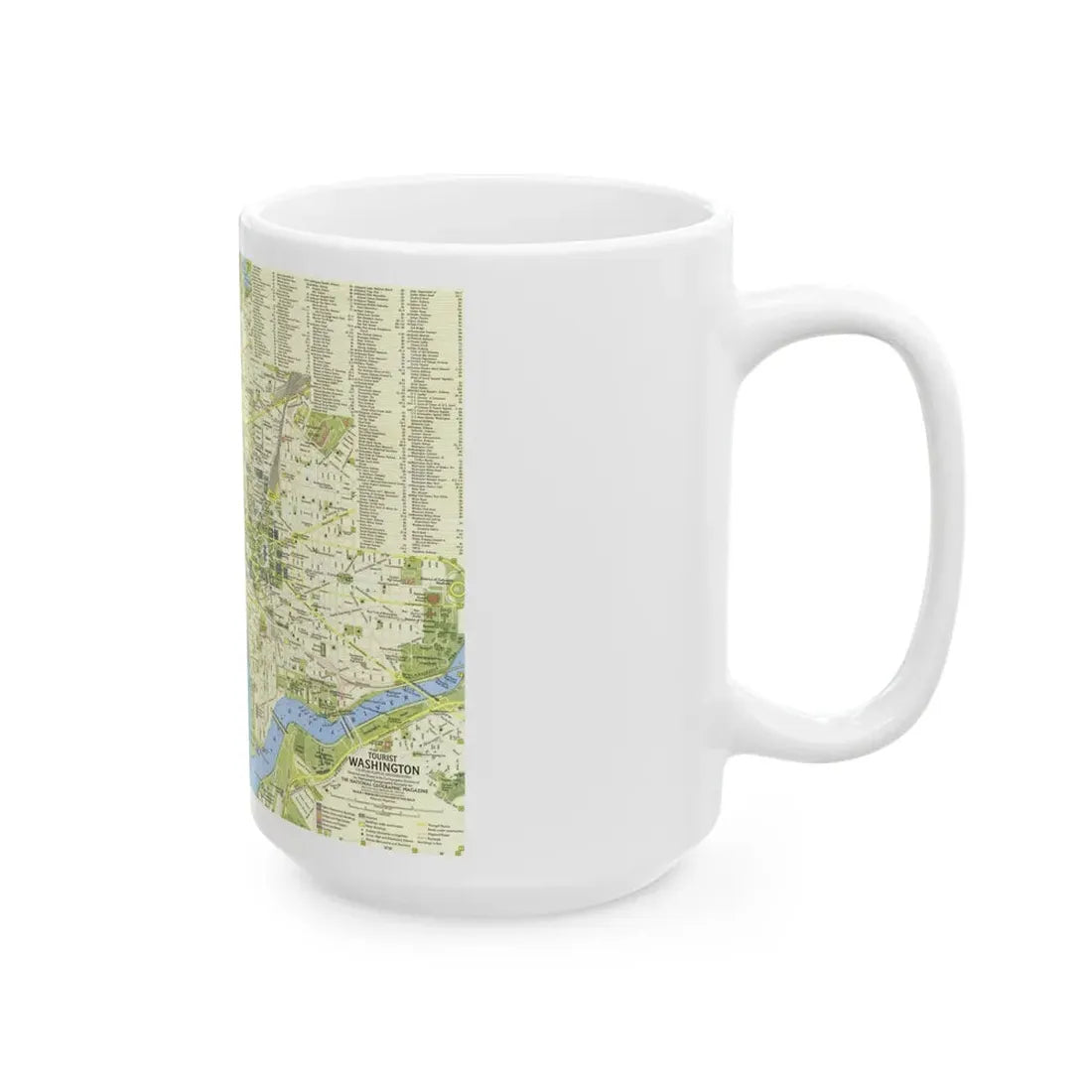 USA - Washington, Tourist (1964) (Map) White Coffee Mug - Go Mug Yourself