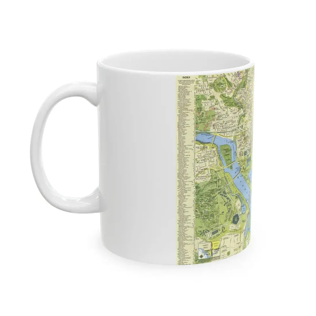 USA - Washington, Tourist (1964) (Map) White Coffee Mug - Go Mug Yourself