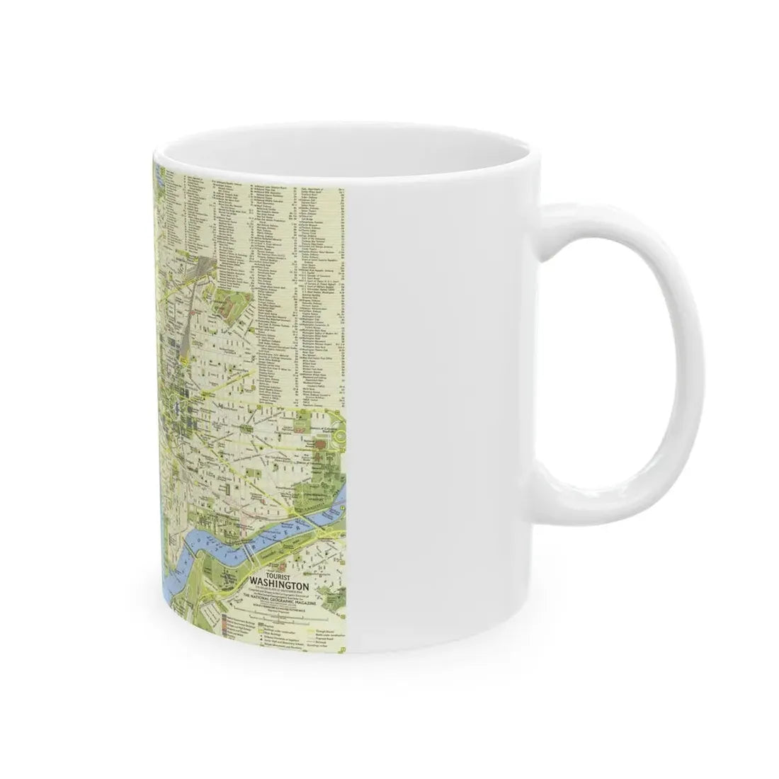USA - Washington, Tourist (1964) (Map) White Coffee Mug - Go Mug Yourself