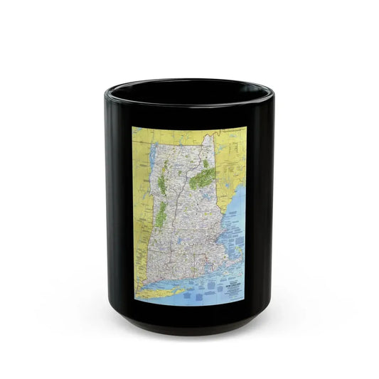 USA - Western New England 1 (1975) (Map) Black Coffee Mug 15oz - Go Mug Yourself