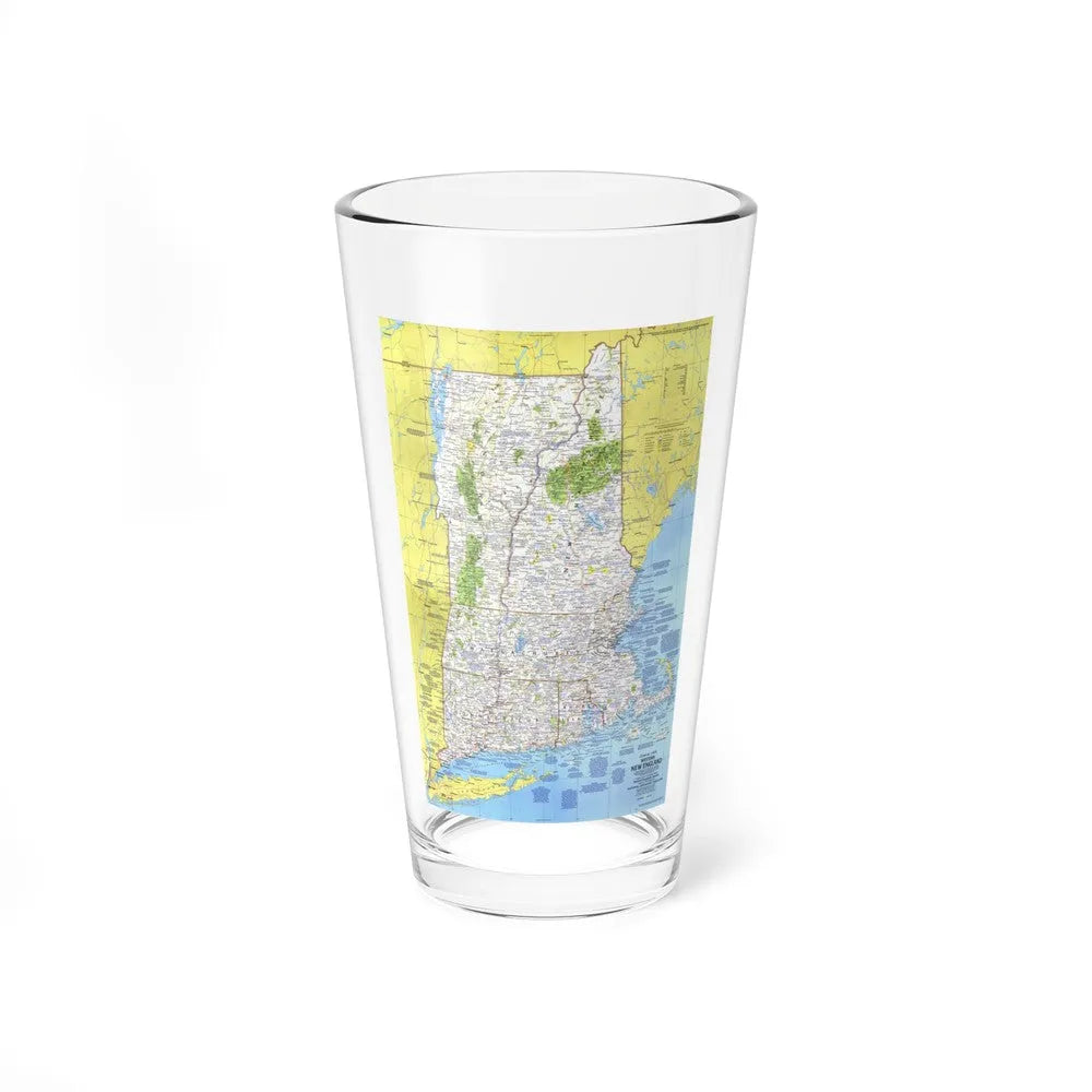 USA - Western New England 1 (1975) (Map) Pint Glass 16oz-16oz-Go Mug Yourself