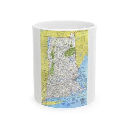 USA - Western New England 1 (1975) (Map) White Coffee Mug 11oz - Go Mug Yourself
