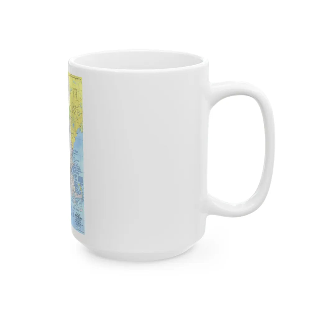 USA - Western New England 1 (1975) (Map) White Coffee Mug-Go Mug Yourself