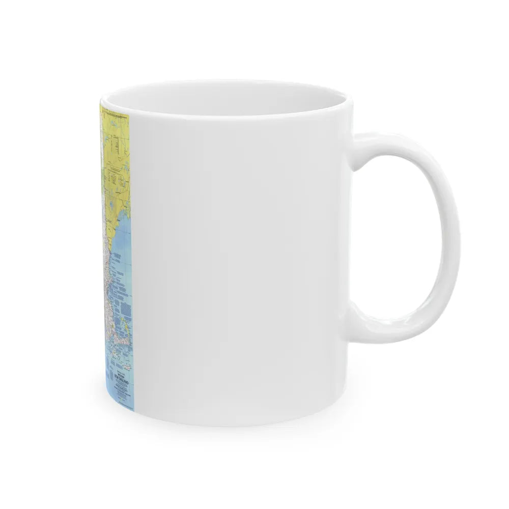 USA - Western New England 1 (1975) (Map) White Coffee Mug-Go Mug Yourself