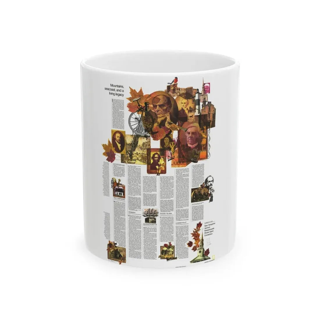 USA - Western New England 2 (1975) (Map) White Coffee Mug 11oz - Go Mug Yourself