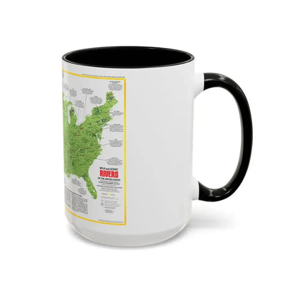 USA - Wild and Scenic Rivers 1 (1977) (Map) Accent Coffee Mug - Go Mug Yourself