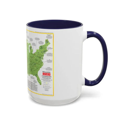USA - Wild and Scenic Rivers 1 (1977) (Map) Accent Coffee Mug - Go Mug Yourself