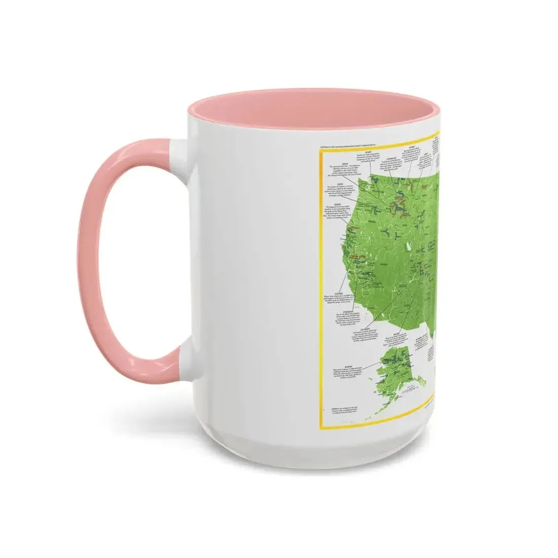 USA - Wild and Scenic Rivers 1 (1977) (Map) Accent Coffee Mug - Go Mug Yourself