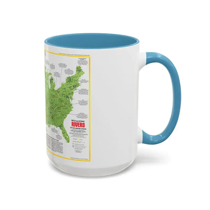 USA - Wild and Scenic Rivers 1 (1977) (Map) Accent Coffee Mug - Go Mug Yourself