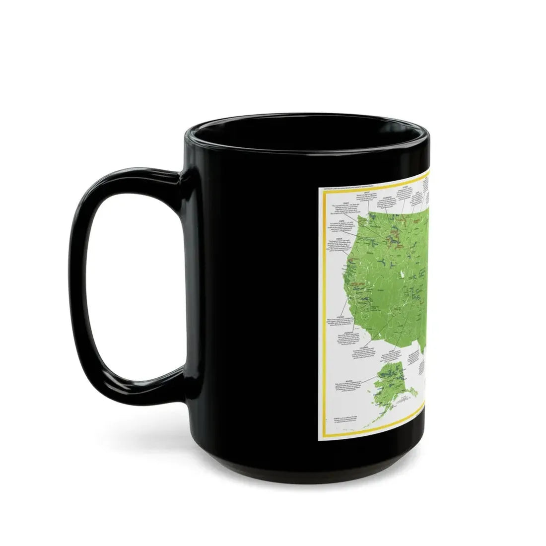 USA - Wild and Scenic Rivers 1 (1977) (Map) Black Coffee Mug - Go Mug Yourself