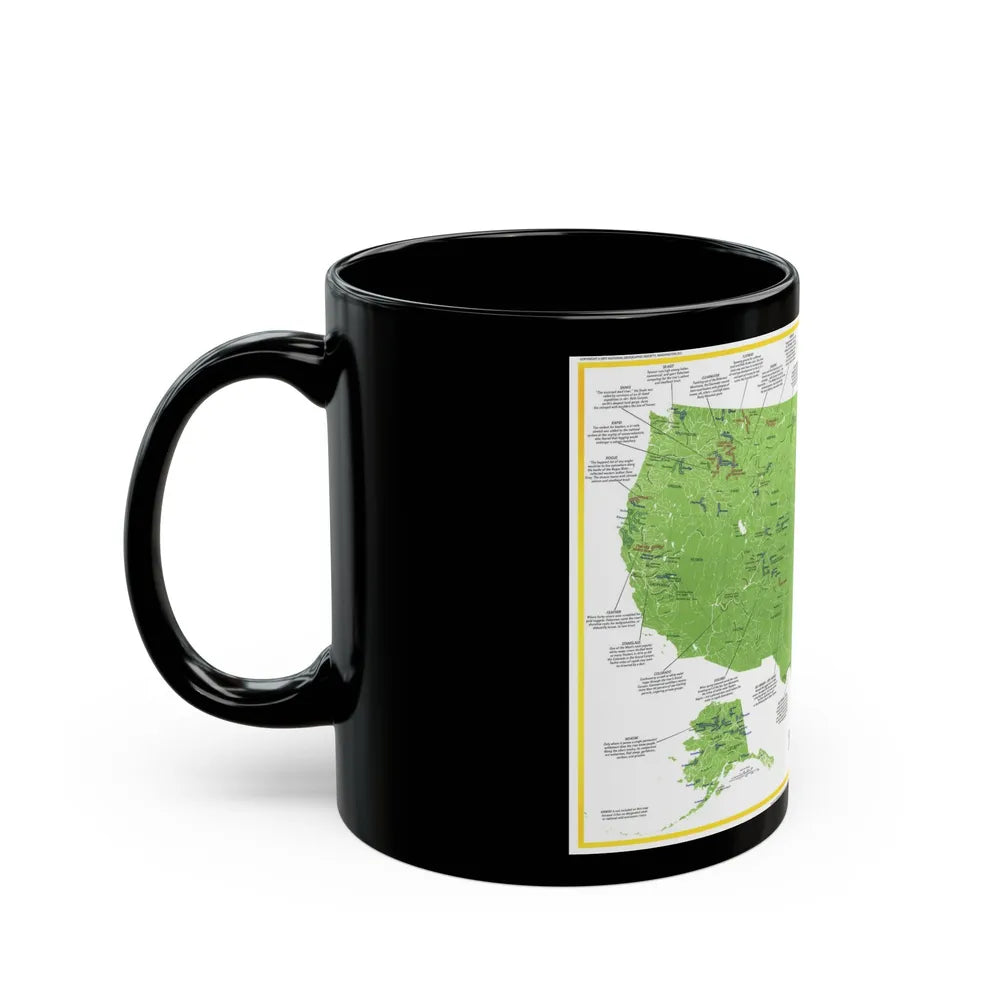 USA - Wild and Scenic Rivers 1 (1977) (Map) Black Coffee Mug-Go Mug Yourself