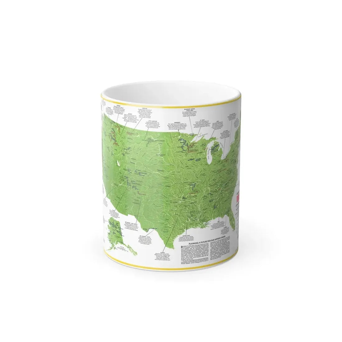 USA - Wild and Scenic Rivers 1 (1977) (Map) Color Changing Mug 11oz Default Title - Go Mug Yourself