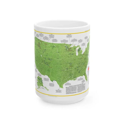 USA - Wild and Scenic Rivers 1 (1977) (Map) White Coffee Mug 15oz - Go Mug Yourself