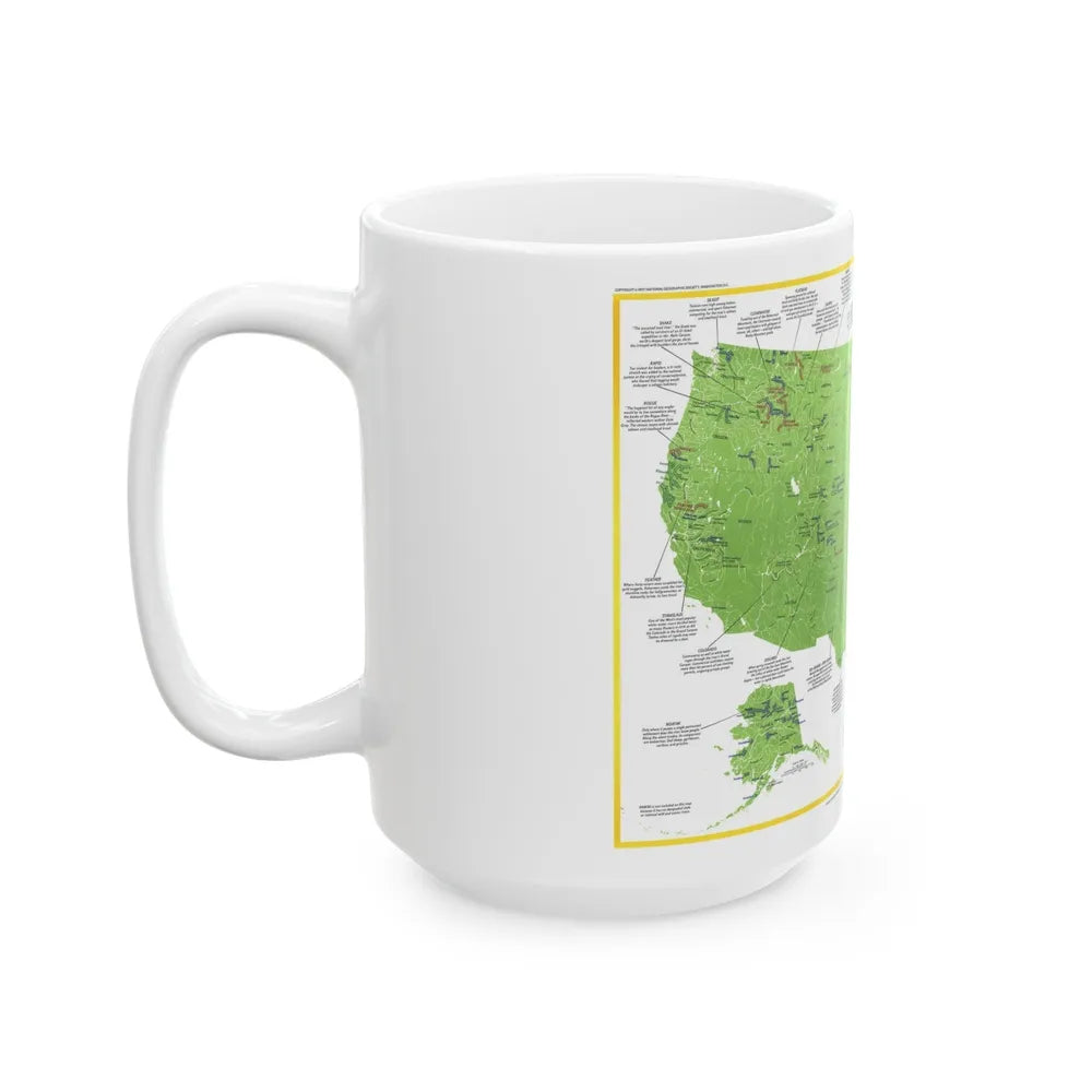 USA - Wild and Scenic Rivers 1 (1977) (Map) White Coffee Mug-Go Mug Yourself