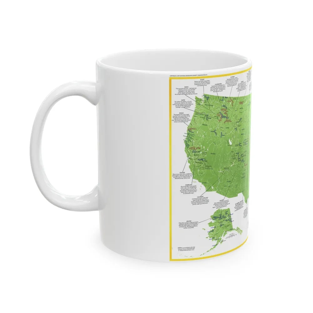 USA - Wild and Scenic Rivers 1 (1977) (Map) White Coffee Mug-Go Mug Yourself