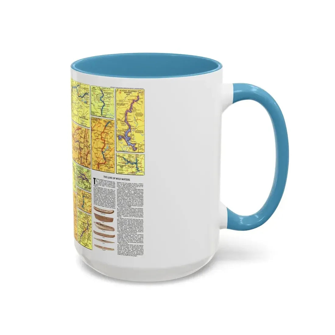 USA - Wild and Scenic Rivers 2 (1977) (Map) Accent Coffee Mug - Go Mug Yourself
