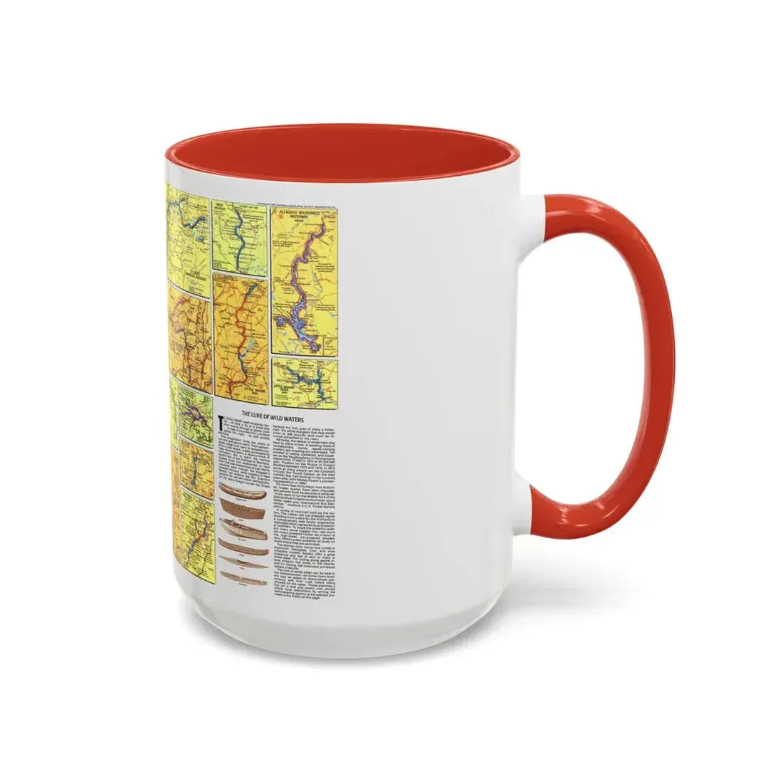 USA - Wild and Scenic Rivers 2 (1977) (Map) Accent Coffee Mug - Go Mug Yourself