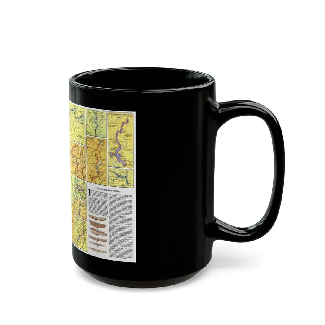 USA - Wild and Scenic Rivers 2 (1977) (Map) Black Coffee Mug - Go Mug Yourself