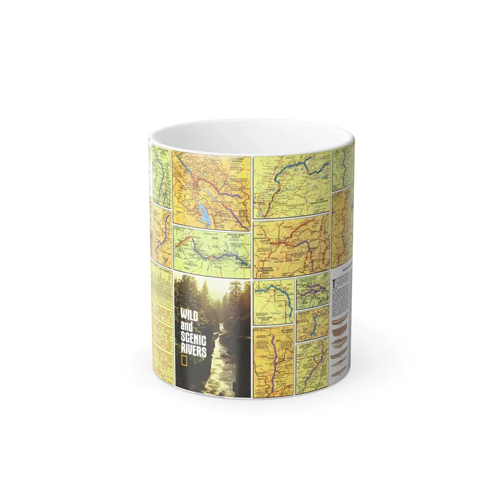 USA - Wild and Scenic Rivers 2 (1977) (Map) Color Changing Mug 11oz-Go Mug Yourself