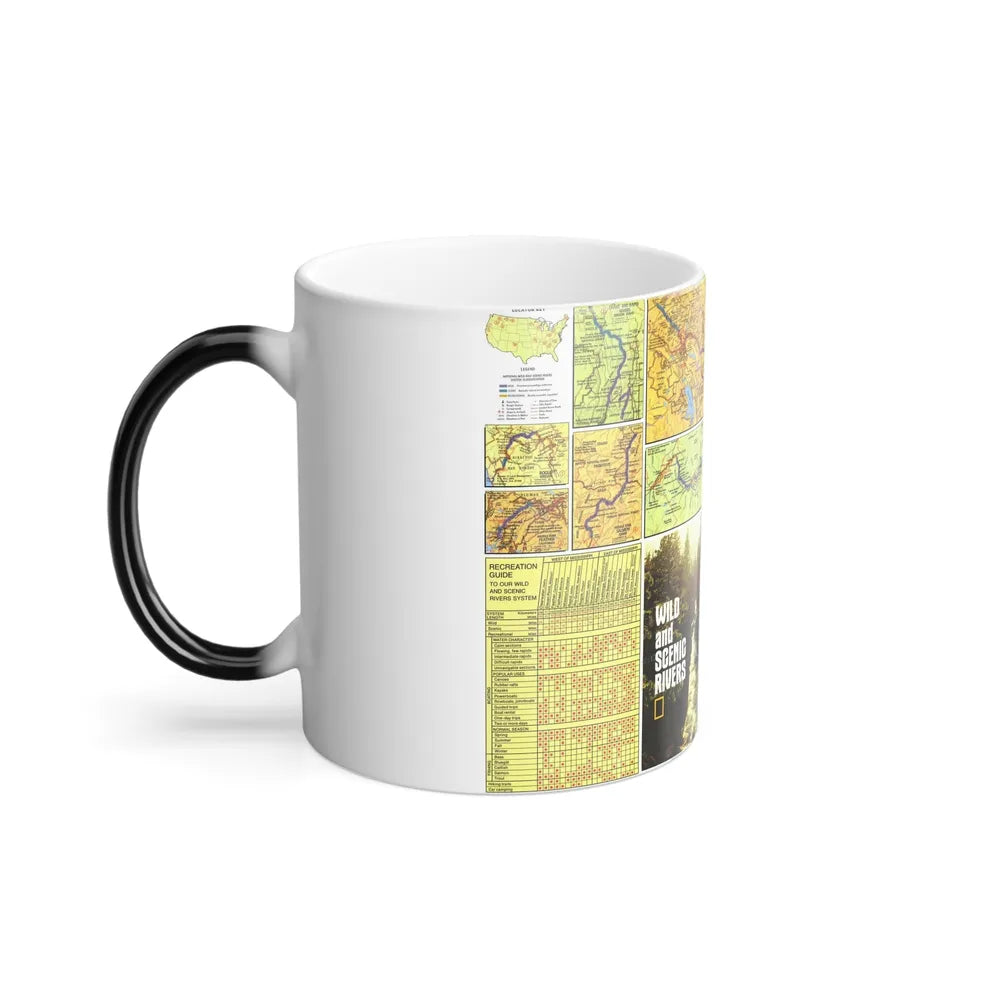 USA - Wild and Scenic Rivers 2 (1977) (Map) Color Changing Mug 11oz-Go Mug Yourself