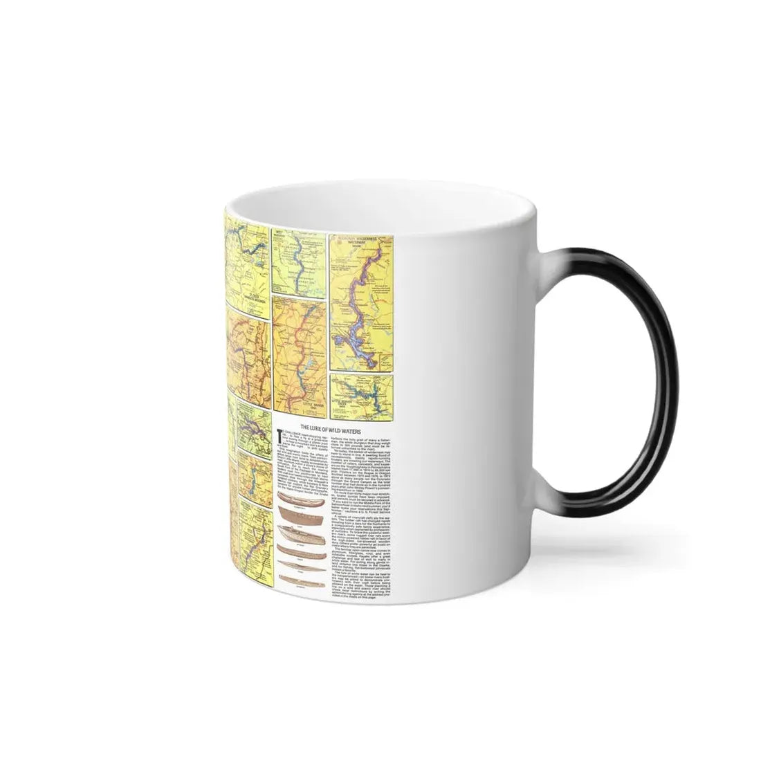 USA - Wild and Scenic Rivers 2 (1977) (Map) Color Changing Mug 11oz - Go Mug Yourself