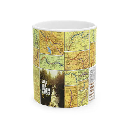 USA - Wild and Scenic Rivers 2 (1977) (Map) White Coffee Mug 11oz - Go Mug Yourself