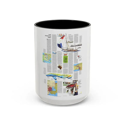 USA - Wisconsin, Michigan ,Great Lakes 2 (1973) (Map) Accent Coffee Mug 15oz Black - Go Mug Yourself
