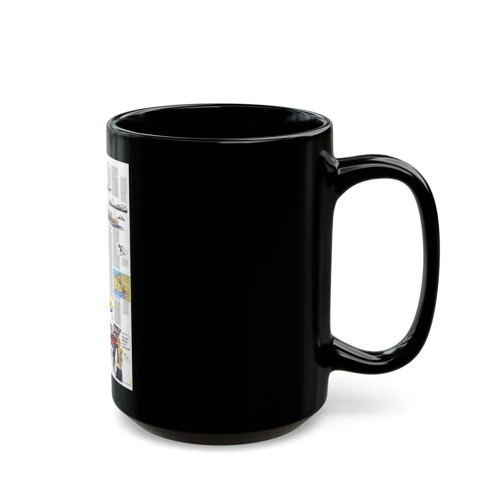 USA - Wisconsin, Michigan ,Great Lakes 2 (1973) (Map) Black Coffee Mug-Go Mug Yourself