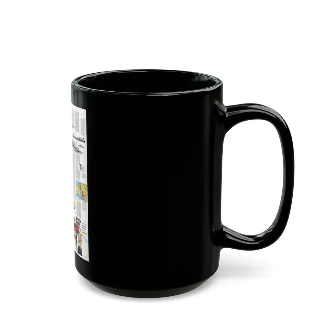 USA - Wisconsin, Michigan ,Great Lakes 2 (1973) (Map) Black Coffee Mug - Go Mug Yourself