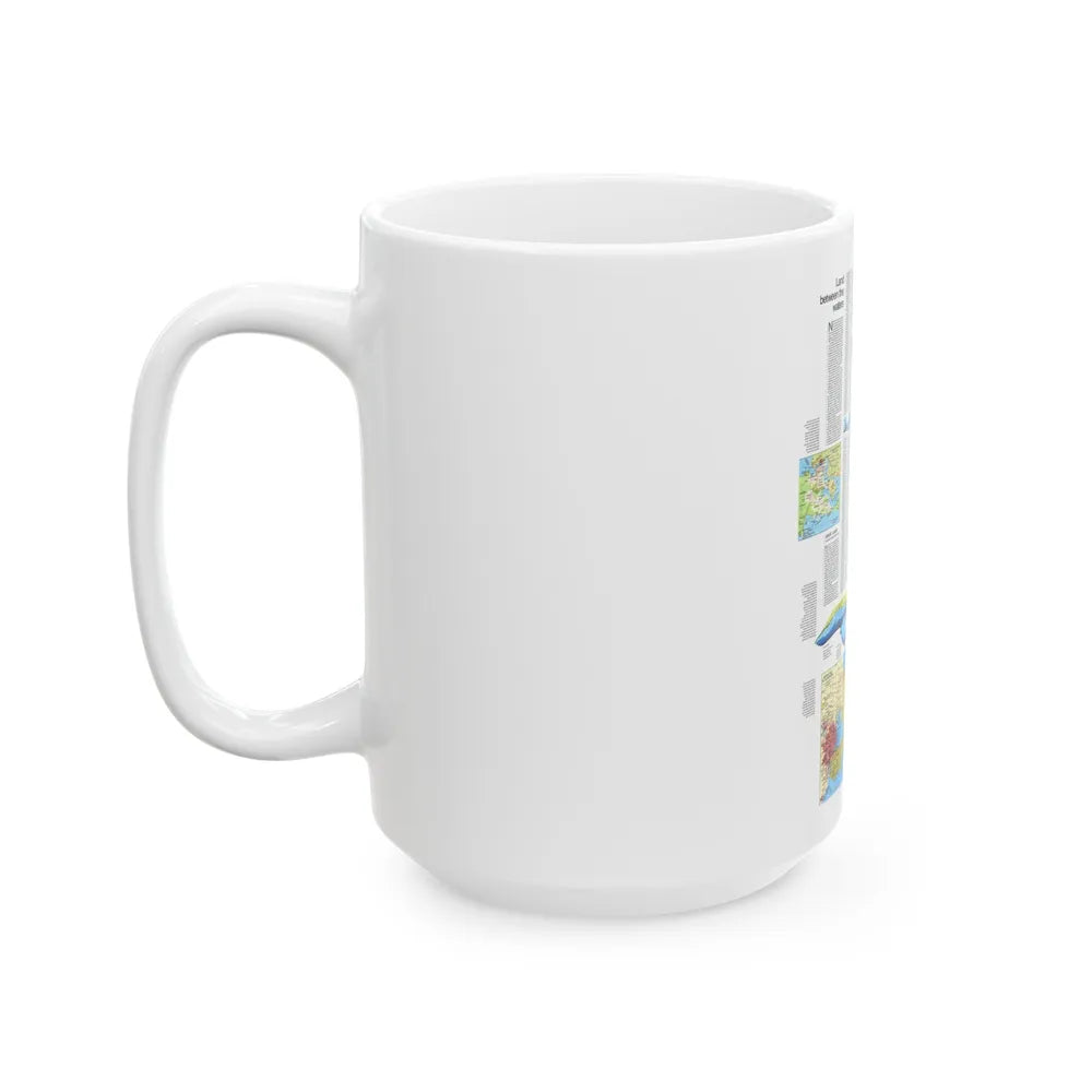 USA - Wisconsin, Michigan ,Great Lakes 2 (1973) (Map) White Coffee Mug-Go Mug Yourself